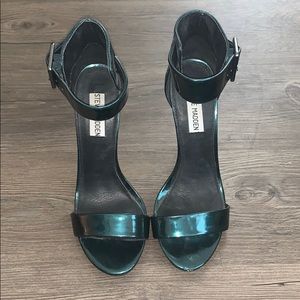 Steve Madden metallic green heels.